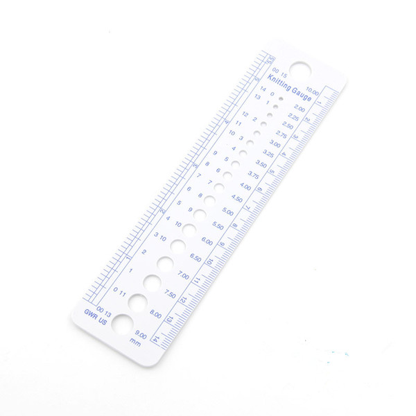 Plastic knitting guage for measuring the thickness of knitting needles DIY hand knitting tools DL_KNT024