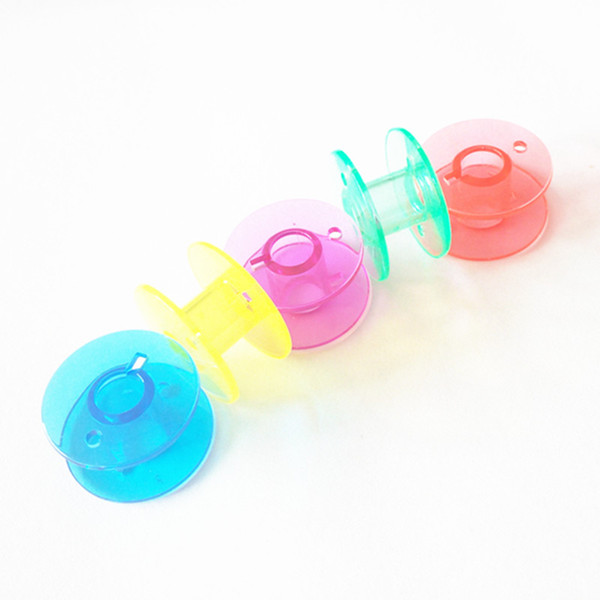 Plastic bobbins colorful spool Sewing machine accessories DIY household sewing tools 25pcs/box random color DL_SWT012