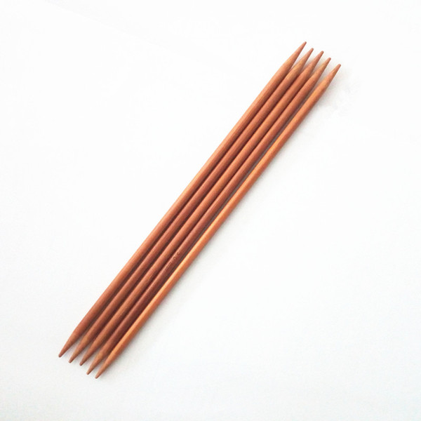 Straight hand knitting needle set Spec.from Dia.2mm to Dia. 10mm Length: 20cm Bamboo needle DIY hand knitting tools 5pcs/set DL_KNT033