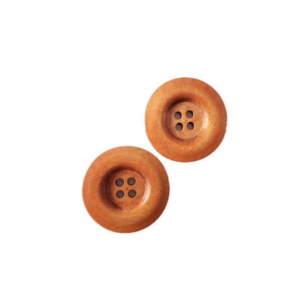 4 Holes Dia.30mm Wooden Sewing Buttons Sweater Overcoat decorative accessoriesKids handmade sticker buttons DL_BUW013