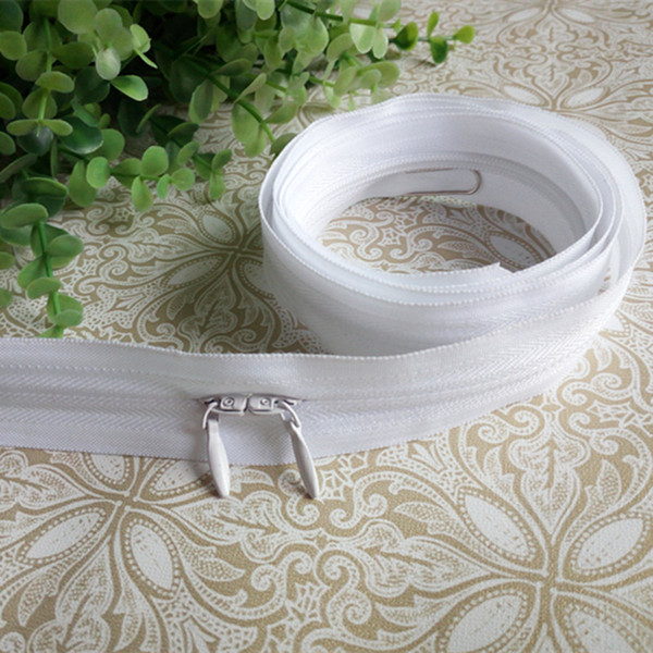 Two-way separating invisible nylon zippers Length: 1 M conceal zipper with double sliders pillow quilt sleeve sewing accessories DL_ZIP005