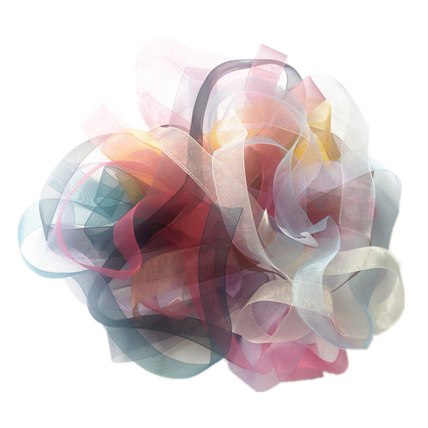 Gauze ribbons width 25mm Mulity color ribbon band DIY creative bowknot flower headwear gift box clothing decorative accessories DL_RB008