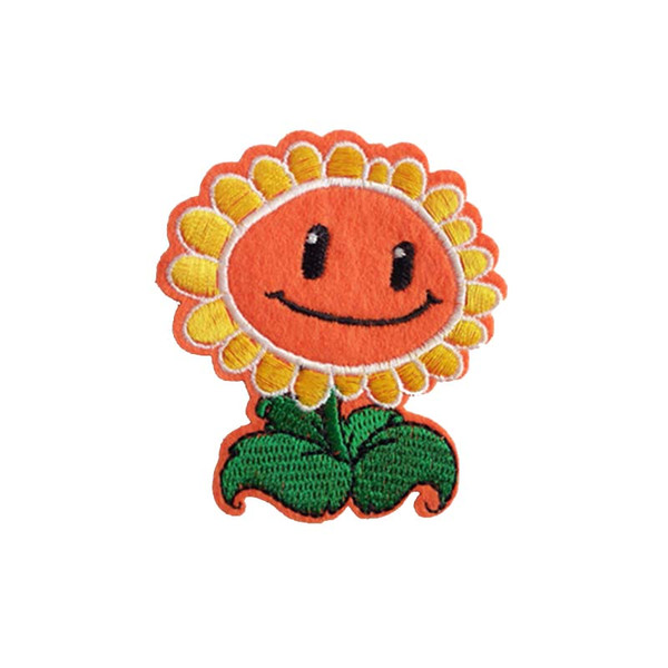 Embroidered cloth patch Size 6.5cm*7.4cm sunflower appliques Back gum sewing Ironing stick decorative patch clothing accessories DL_CPIF006