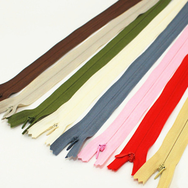 Single head invisible nylon zippers Total Length: 40 cm conceal zippers skirt /pillow /sleeve /clothing sewing accessories DL_ZIP004