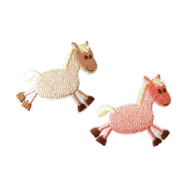 Embroidered cloth patch 5.3 cm * 4.4 cm Little horse appliques Back gum Ironing sewing decorative patch kids clothing accessories DL_CPIA009