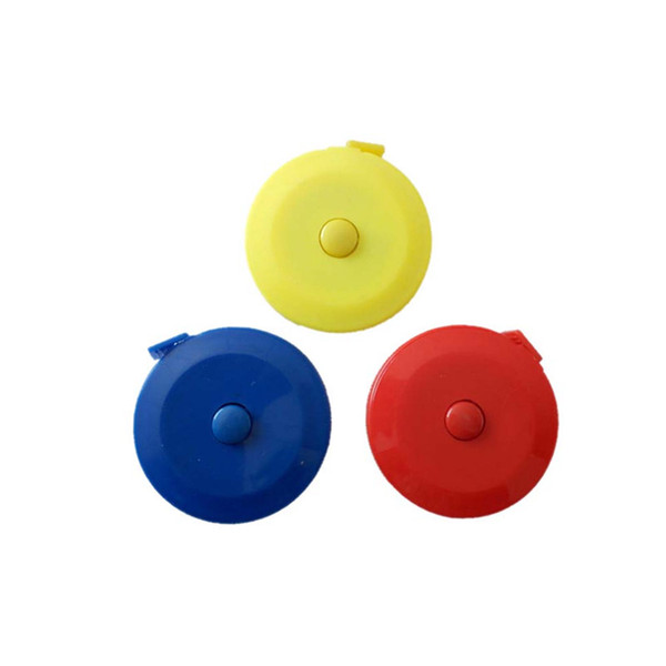 Retractable tape measure Spec. 1.5M/60in leather tapeline with plastic round case Sewing /Body measuring tool DL_SWT002