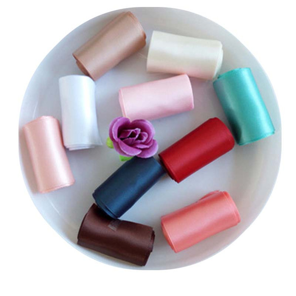 Double face ribbon width 38mm Pure color ribbon band DIY Hand made bowknot gift box clothing sewing decorative accessories DL_RB004