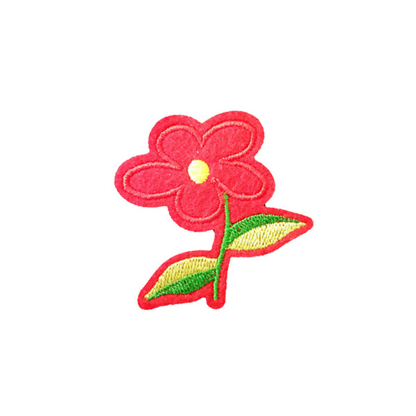 Embroidered cloth patch 5cm * 5.2cm flower shape appliques Back gum Ironing stick sewing decorative patches clothing accessories DL_CPIF013