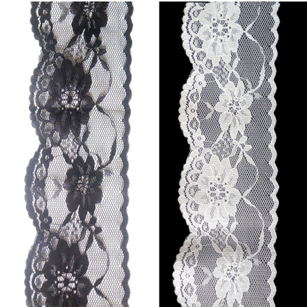 Inelastic lace Width about 60mm Black White trims Girls skirt dress clothing sewing decorative accessories DL_LAT001