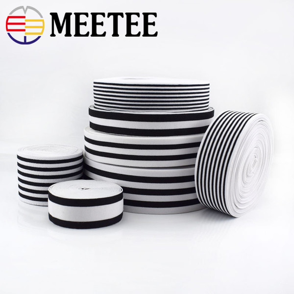 Meetee Nylon Elastic Bands High Tenacity Rubber Clothes Lace Trim Waist Band Garment Trouser Accessories KY313