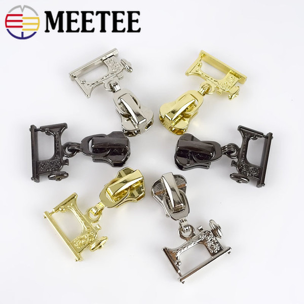 Meetee Zipper Sliders for Metal &resin Zipper Puller Head DIY Zip Repair Kits Sewing Clothing Bags Accessories F2-5