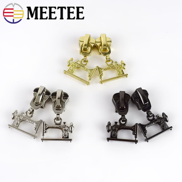 Meetee Zipper Sliders for Metal &resin Zipper Puller Head DIY Zip Repair Kits Sewing Clothing Bags Accessories F2-5