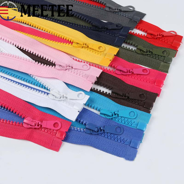 Meetee 5# Zippers Open End 70cm Resin Zipper For Sewing Garments Long Coat Down Jacket DIY Zip Craft Tailor Accessories