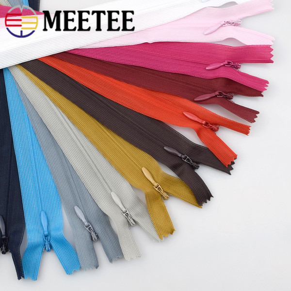 Meetee 25/30/40/50/60cm 3# Resin Nylon Invisible Zipper DIY Handmade Back Cushion Skirt Sewing Garment Accessories A6-1