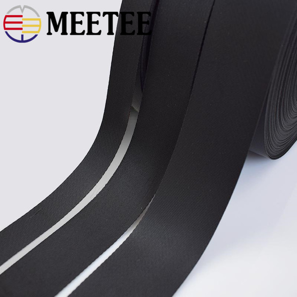 Meetee 2/2.5/3.2/3.8/5cm Black Nylon Webbing Ribbon Band Belt Tape for Garment DIY Sewing Bags Straps