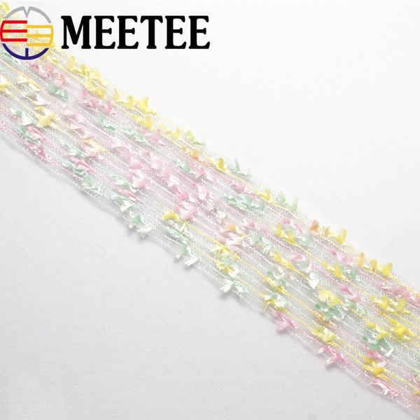 Meetee 2.5cm Crocheted Polyster Cotton Webbings Mesh Clothing Decorative Lace Ribbon Packaging Tape DIY Wedding Ornament Accessories