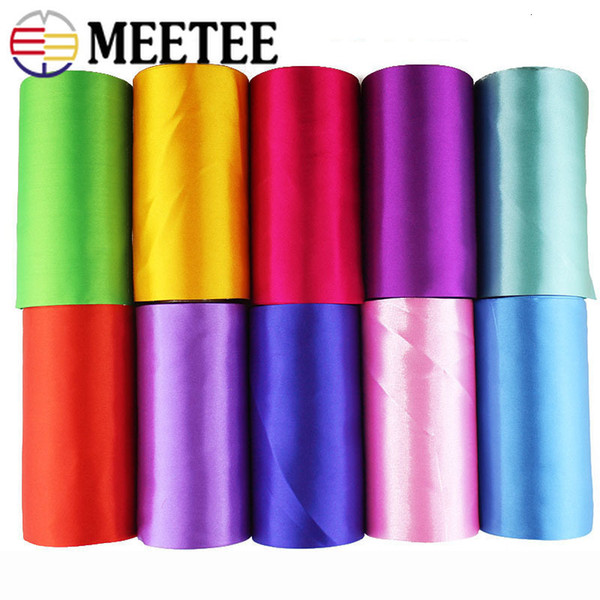 Meetee 15cm Wide Stain Ribbon Colorful Silk Webbing Decoration Tape for Wedding Festival Christmas Party Accessories RC208