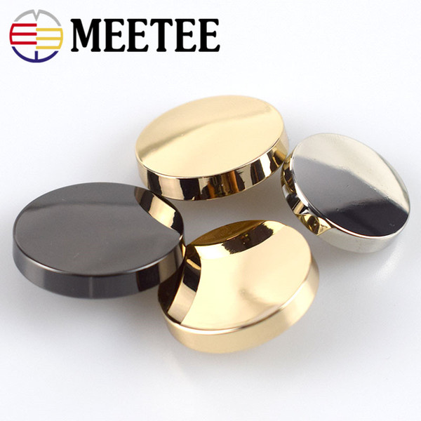 Meetee Metal Buttons for Suit Round buckle for Clothing Material Coat 12-25mm Black Gold Silver Sewing Accessories Wholesale