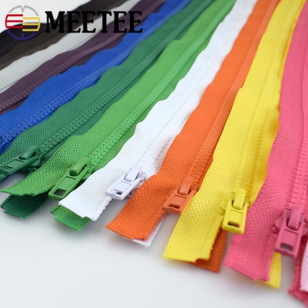 Meetee 5# Open-end Resin Zipper color child clothing replacement 60cm DIY Sewing Zip Garments Coat Down Jacket Handwork Accessories