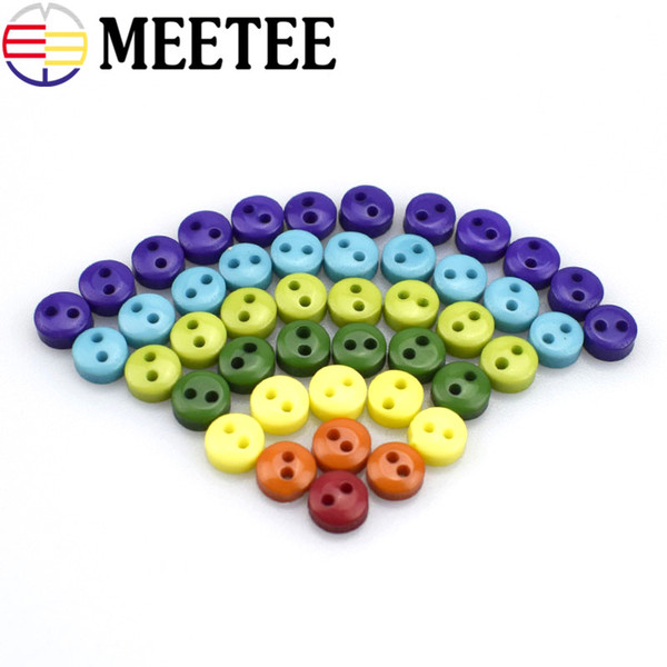 Meetee Candy Buttons for Children Clothing Material Scrapbook Special Mini Bread Small Diy Decorative Button 5mm Garment Sewing Accessories