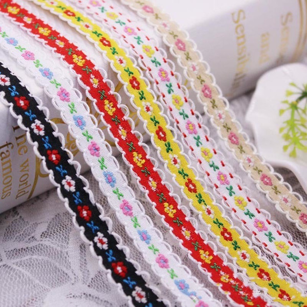 Meetee 13mm webbing Embroidery Lace Floral National Ribbon DIY Sewing Clothing Home Skirts Jewelry Crafts Deco Accessories AP638