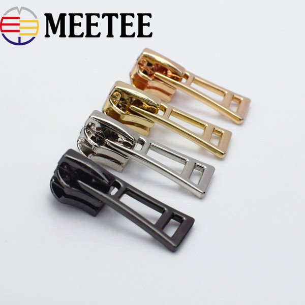 Meetee Metal Zipper Sliders for Clothing Bag Nylon Zipper Head Material 5# 26X11mm DIY Bag Home Textile Costume Decoration Zip Accessory