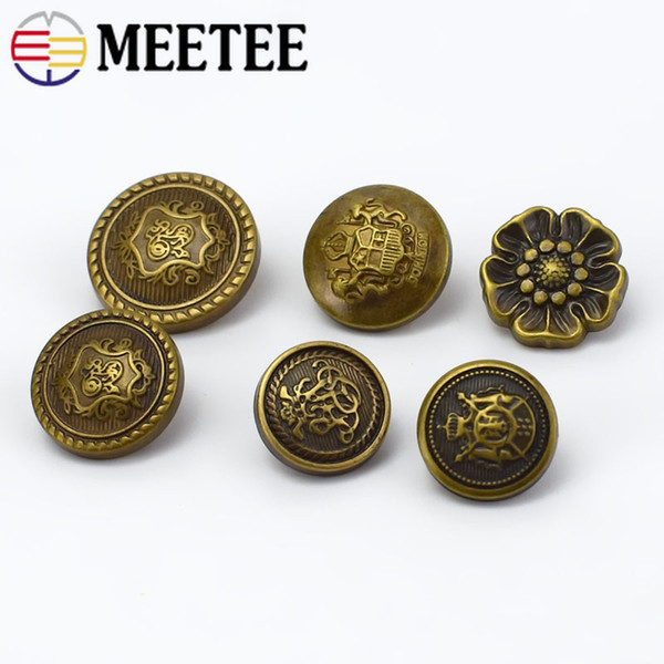 Meetee Round Resin Buttons Antique Bronze Tone for DIY Sewing Coat Sweater Clothing Decoration Crafts Accessories B4-1