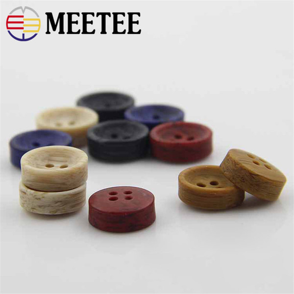 MEETEE 4-Holes Button 11.5mm resin figure pattern shirt buttons cardigan buckle Clothing sewing accessories wholesale