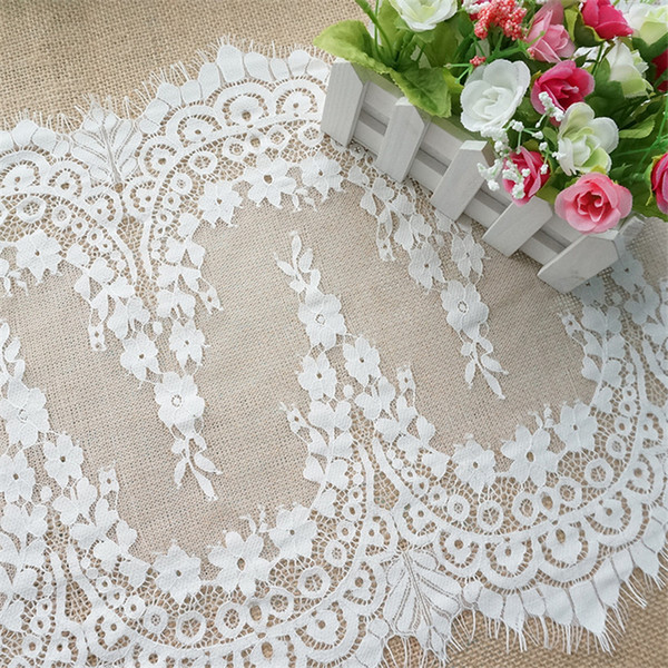 Meetee 34.5cm*300cm Wide Black White Lace Ruffled lace embroidery Ribbon edge Wedding Decoration Garment Sewing Accessories