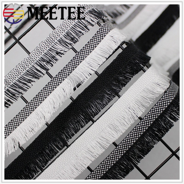 Meetee 2cm Fringe Tassel Lace Ribbon DIY Lace Trims Clothing Curtain Sofa Webbings Decor Craft Sewing Accessories BD391