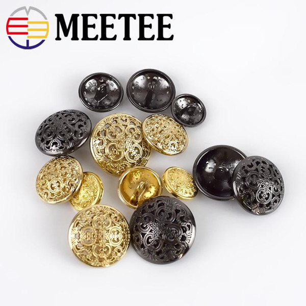 Meetee 15-25mm Metal figure Buttons for Suit Ladies Clothes Coat Sweater Gold Button Garment Accessories DIY Materials D4-2