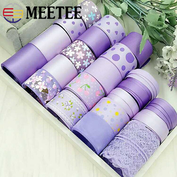 Meetee Gift Wrap Satin Grosgrain Ribbon Package Lace Trim Diy Hand Webbing Hairpin Hair Accessories Jewelry Decor Materials Handmade Craft