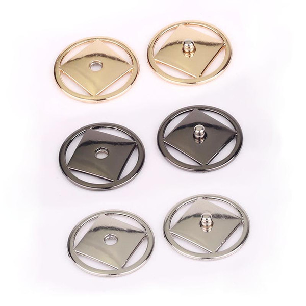 Meetee Metal Alloy Snap Button Round Hollow Out Buckle High-grade Invisible Button DIY Coat Clothing Accessories CR202