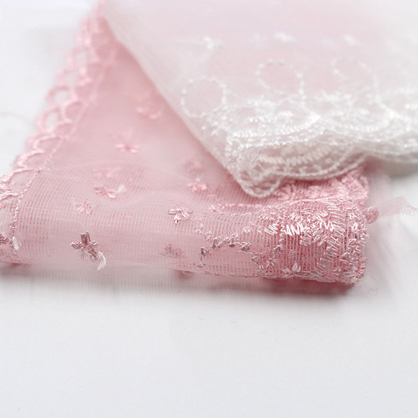 Meetee Water Soluble Mesh Embroidery Lace Trims Fabric Double Layer White Pink wedding Laces Ribbons DIY Girls Dress SkirtK Y2093