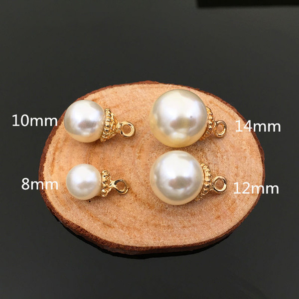 Meetee Alloy Ccessories Pearl Buttons Small Hat Decoration Buckle Hair Clothing Accessories DIY Craft Decoration AP2020