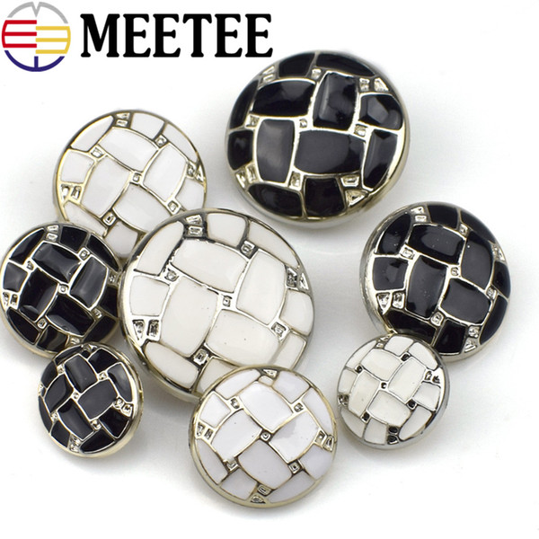 Meetee Resin Plastic Buttons 18/22/25/30mm Classic Oil Shank Button DIY Sewing Coat Clothing Scrapbooking Accessories