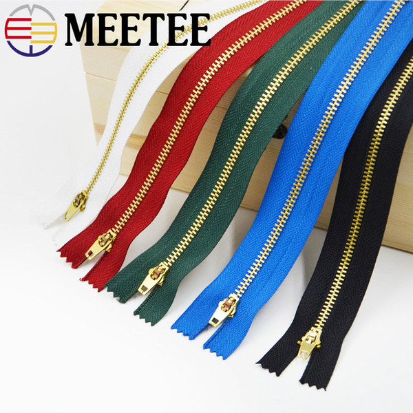 Meetee 3# 18cm Metal Zippers High-end New Tailor Sewing Tools Closed End Zipper Diy Clothing Accessories A4-17