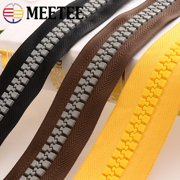 Meetee 20# Resin Zipper Open-end for Down Jacket Coat Pocket Zippers Outdoor Tent Backpack Tailor Sewing Accessories ZA156