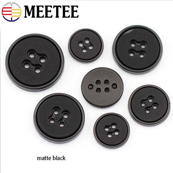 Meetee resin button plastic clothing fabric black business suit decoration coats button men women buttons sewing accessories