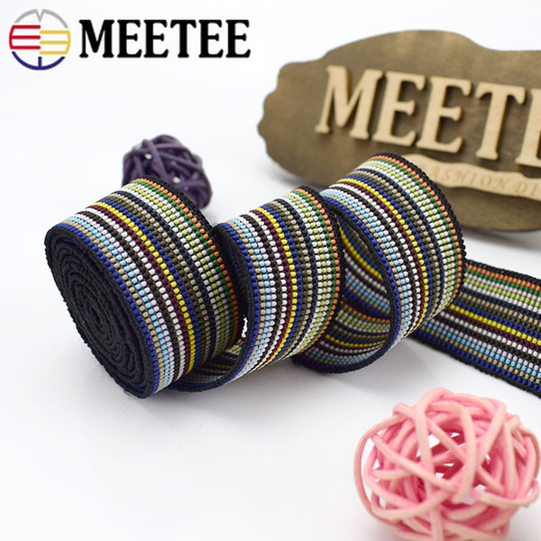 Meetee 25/40/50mm Colorful Thickening Elastic Band Webbing DIY Craft Decor Clothing Sewing Webbings Accessoires BD404