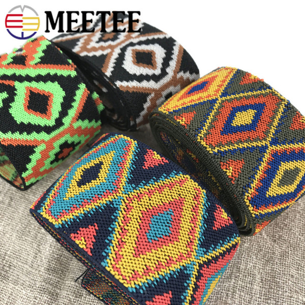 Meetee 5cm Retro Elastic Band Rubber Band Waistband Decorative Skirt Bag Belt Sewing Clothing Accessories AP395