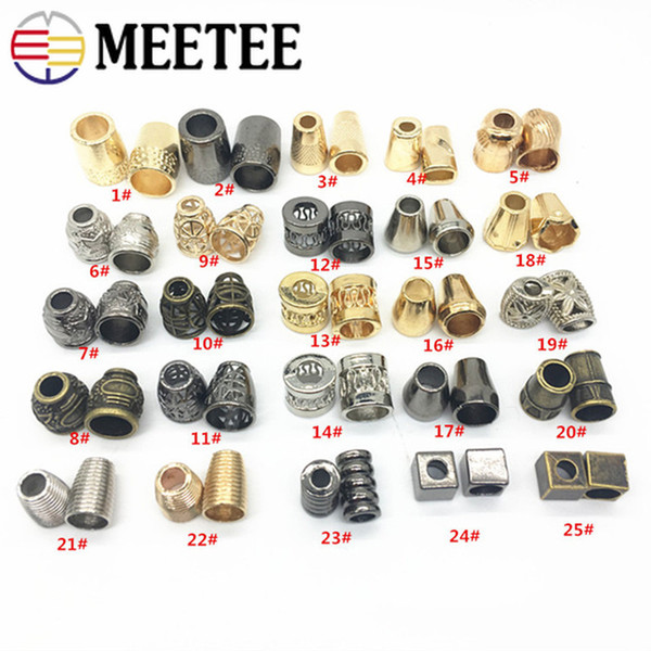 Meetee Metal Bell Rope Lock Cord Plunger For clothing Stopper DIY Pants Cap Decorative Buckle Apparel Shoelace Sportswear Accessories