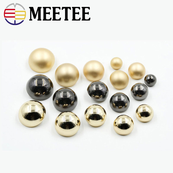 Meetee Mushroom Shirt Button Metal Buttons for Children Coat Metallic Black Buttons for bag Gold Garment Sewing tool E2-1