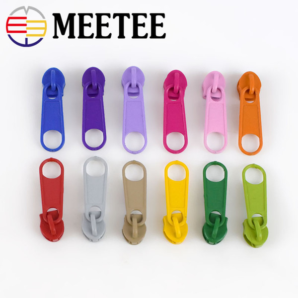 Meetee Zipper Sliders for Nylon Zipper Bags Quilt Cover Zipper Head Pulls Zip Repair Kits DIY Sewing Accessories ZT120