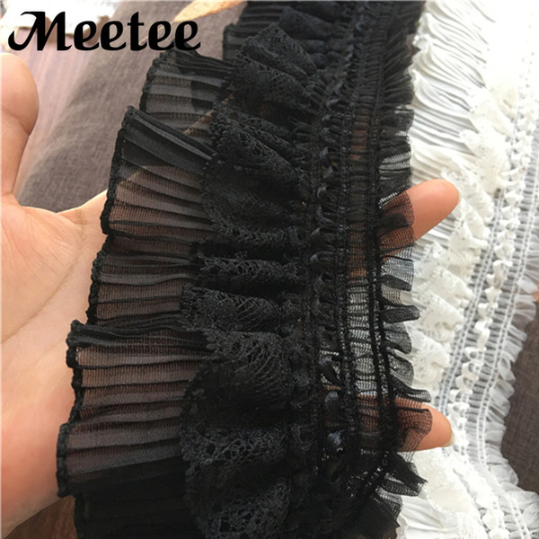 Meetee Elastic Band Wedding Lace Ribbon Girls Dress Embroideried Trims Fabric DIY Sewing Patchwork Accessories KY031