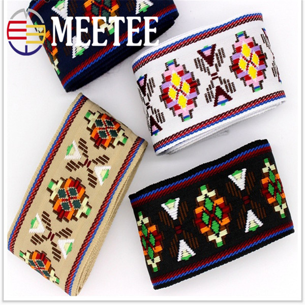 Meetee 5CM Retro National Style Lace Accessories Ethnic Embroidery Jacquard Webbing Drama Costumes DIY Decoration ZH081