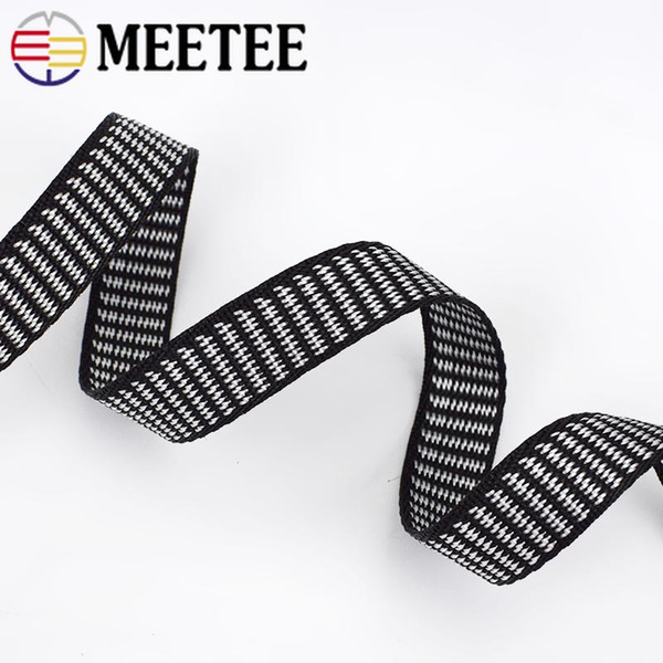 Meetee Polypropylene Webbing Ribbons Backpack Strap Pet Dog Collar Band for Knapsack Outdoor Clothes DIY Sewing Accessories RD125