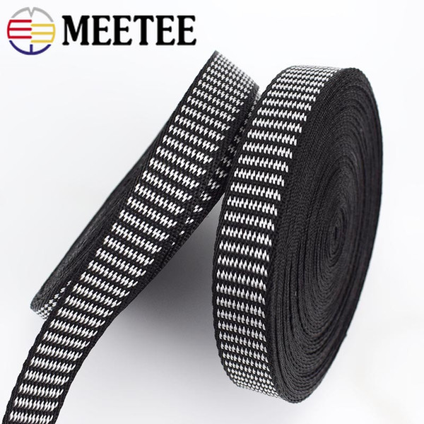 Meetee Polypropylene Webbing Ribbons Backpack Strap Pet Collar Band Knapsack Outdoor Clothes DIY Sewing Accessories RD125