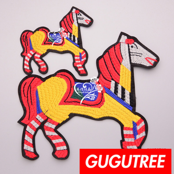 GUGUTREE embroidery big patches house patches badges applique patches for clothing BP-876