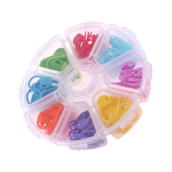 104pcs/Box 8 Colors Knitting Accessories Crochet Locking Stitch Markers